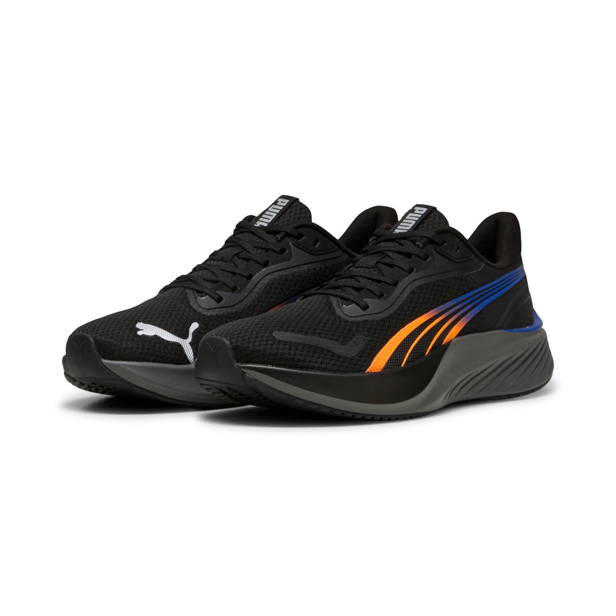 Puma pounce lite running shoes in black - Front View