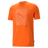 Puma graphics cat tee in orange - Front View