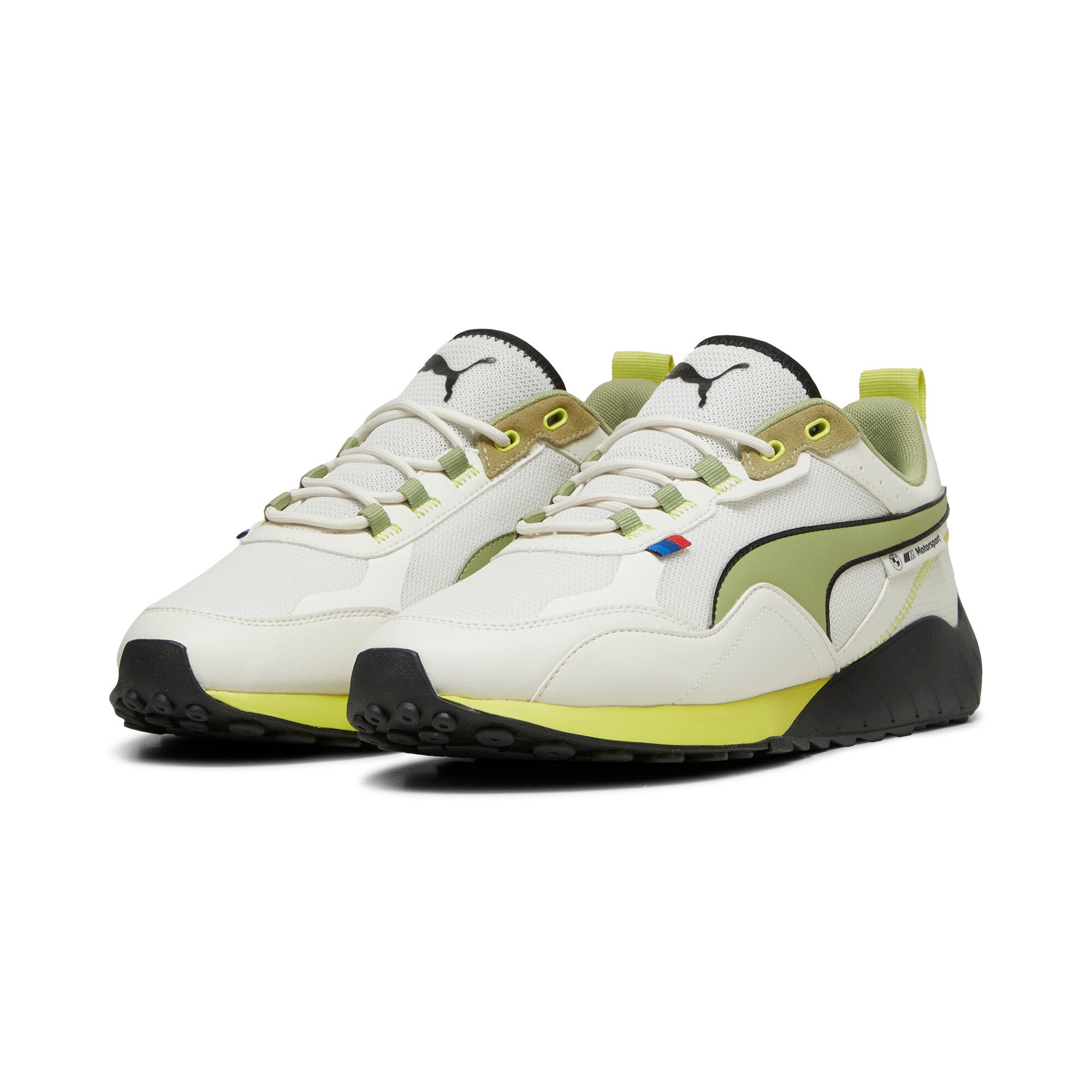 Puma BMW M motorsport SPEEDFUSION 2.0 sneakers in vapor gray and calming green - Front View