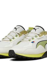 Puma BMW M motorsport SPEEDFUSION 2.0 sneakers in vapor gray and calming green - Front View