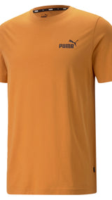 Puma essentials small logo tee in beige - Front View