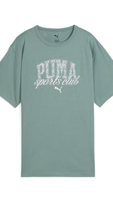 Puma class relaxed tee in green moon - Front View