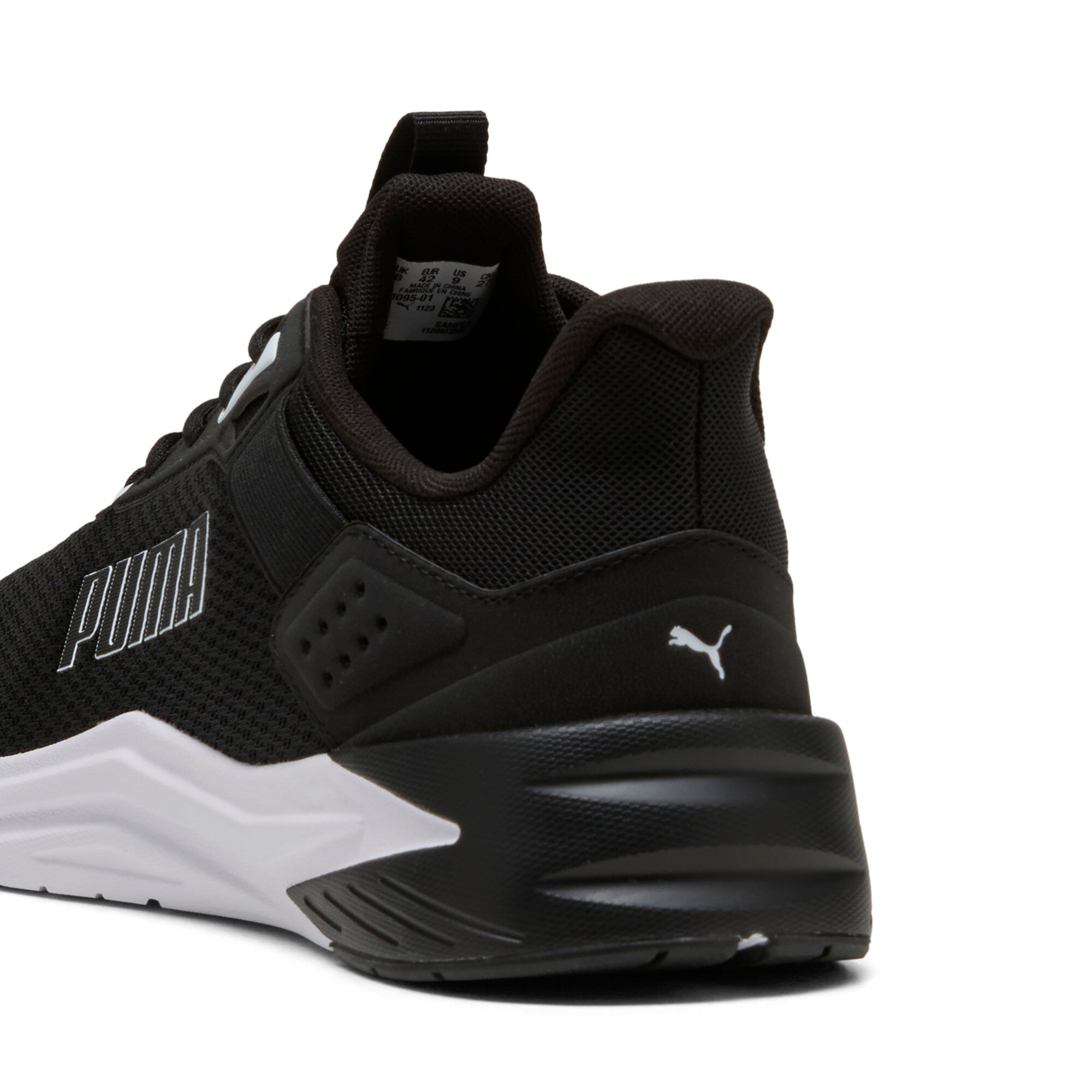 Puma ftr wave running shoes in black - Back View