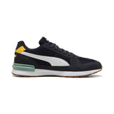 Puma graviton trainers in white and sunny yello - Side View 03
