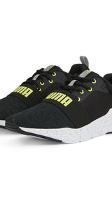 Puma wired run in motion sneakers in black - Front View