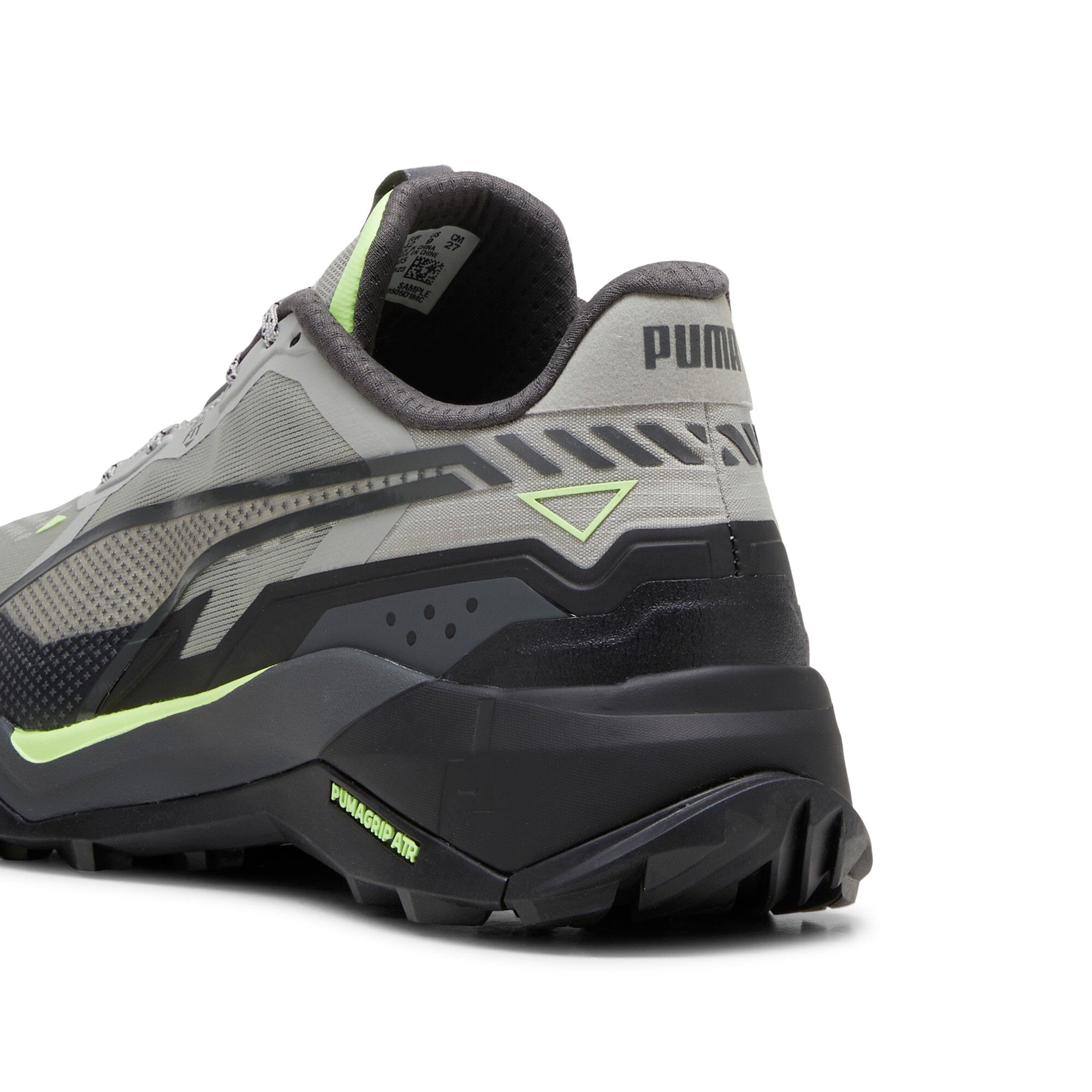 Puma explore NITRO™ 2 hiking shoes in smokey gray and black - Back View