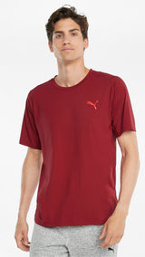 Puma training cloudspun bnd short sleeve tee in red - Model Shot 01