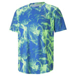 Puma run favourite printed graphic tee men in black - Front View