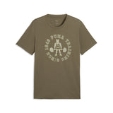 PUMA graphics training tee men (528531) in loden green