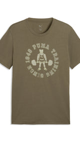 PUMA graphics training tee men (528531) in loden green