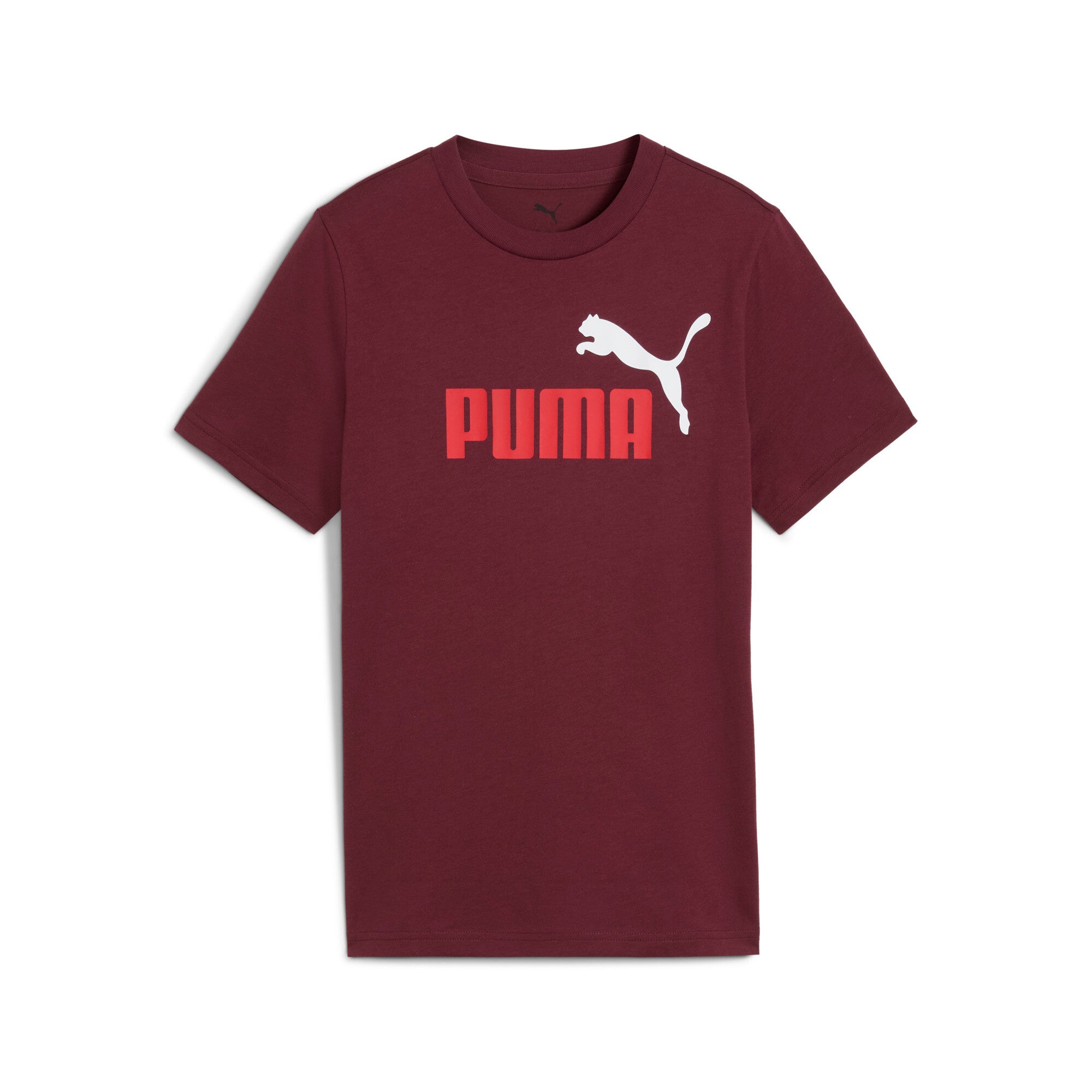 PUMA ESSENTIALS colour no.1 logo tee in ruby shimmer - ruby shimmer