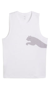PUMA TRAIN ALL DAY big logo tank - white