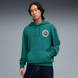 PUMA sunset drive hoodie men in emerald ice