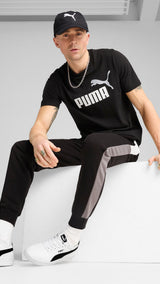 PUMA ESSENTIALS block sweatpants - black