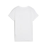 Puma ESS metallic no. 1 logo tee in white and metallic silver - Back View