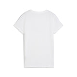 Puma ESS metallic no. 1 logo tee in white and metallic silver - Back View