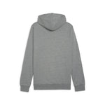 Puma teamGOAL casuals football hoodie in medium gray heather and white - Back View