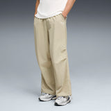 PUMA wardrobe essentials oversized parachute pants men in pebble gray