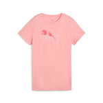 Puma ESS logo lab tee in pink fruit - Front View