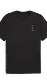 Puma graphic running tee in black - Front View