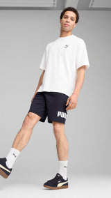 Puma essentials big no. 1 logo 10" shorts in new navy - Model Shot 03