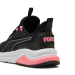 Puma amplifier sneakers in black and passionfruit - Back View