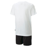 Puma jersey youth shorts set in white - Back View