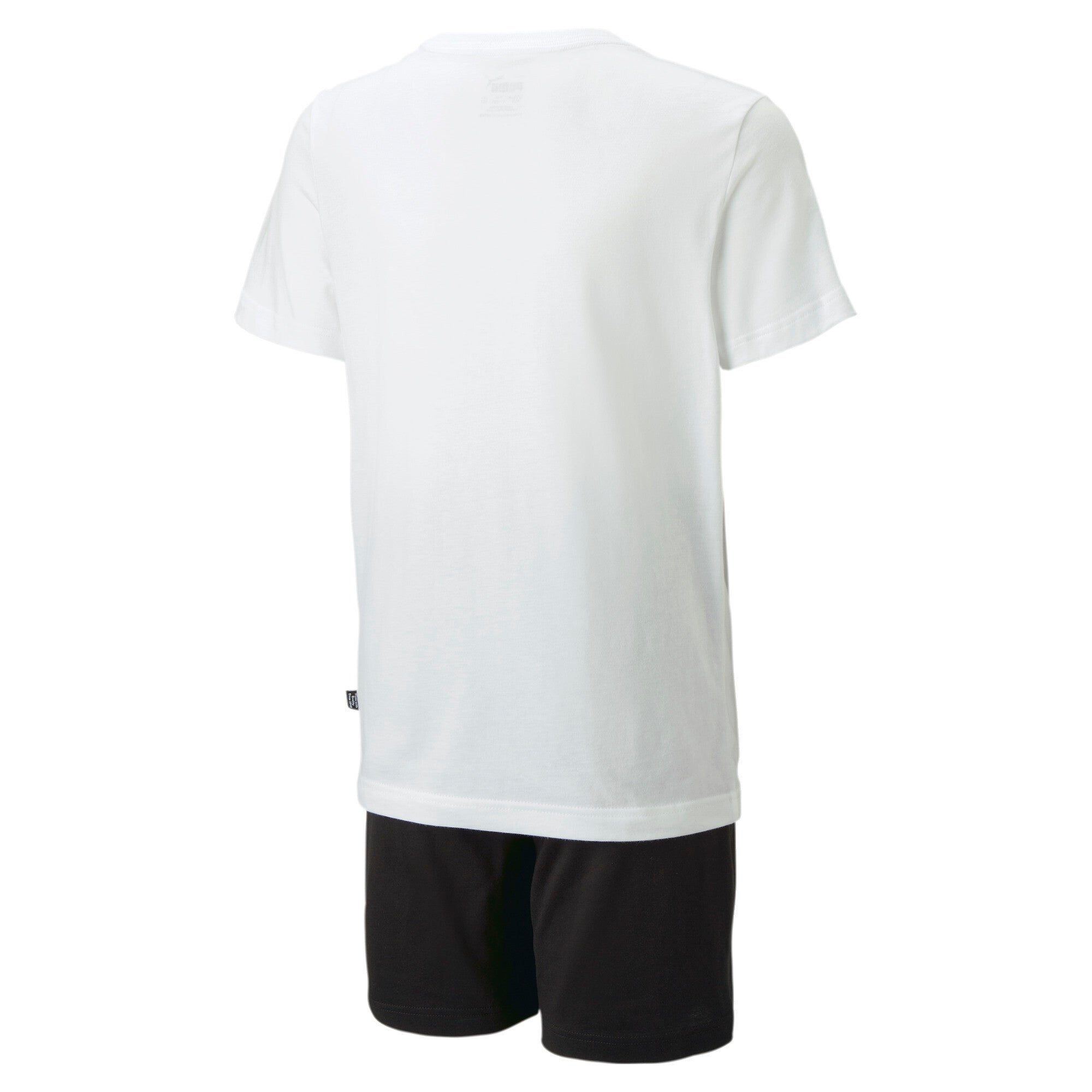 Puma jersey youth shorts set in white - Back View