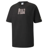 Puma downtown graphic men's tee in black - Front View