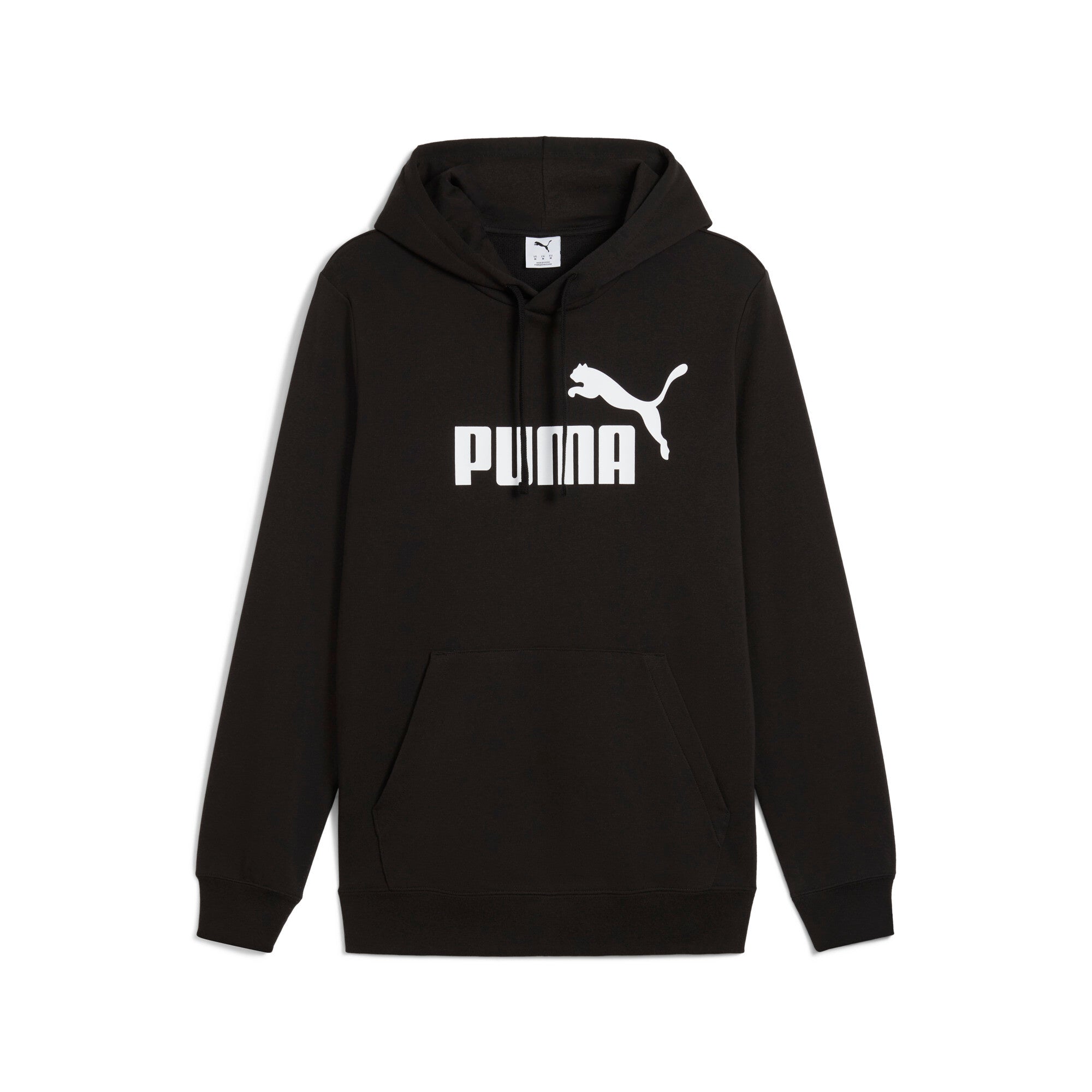 Puma essentials no. 1 logo hoodie in black - Front View