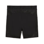 Puma lace high-waisted 5" short tights in black - Back View