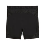 Puma lace high-waisted 5" short tights in black - Back View