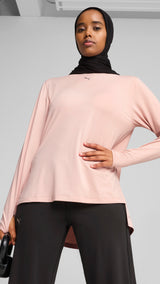 Puma modest oversized tee in rose quartz - Model Shot 01