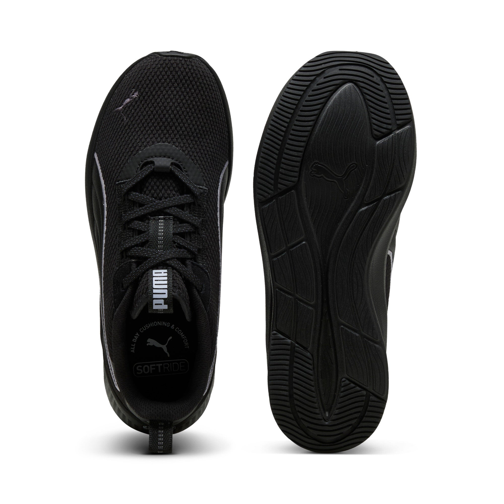 Puma Softride harli running shoes in black and cool weather - Side View 02