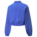 Puma dare to woven jacket women in blue - Back View