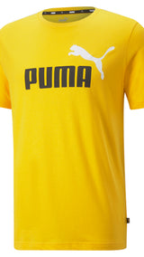 Puma essentials+ 2 colour logo tee men in orange - Front View