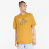 Puma downtown logo men's tee in yellow - Model Shot 01