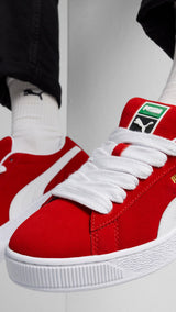 PUMA Suede XL sneakers in alpine snow - for all time red