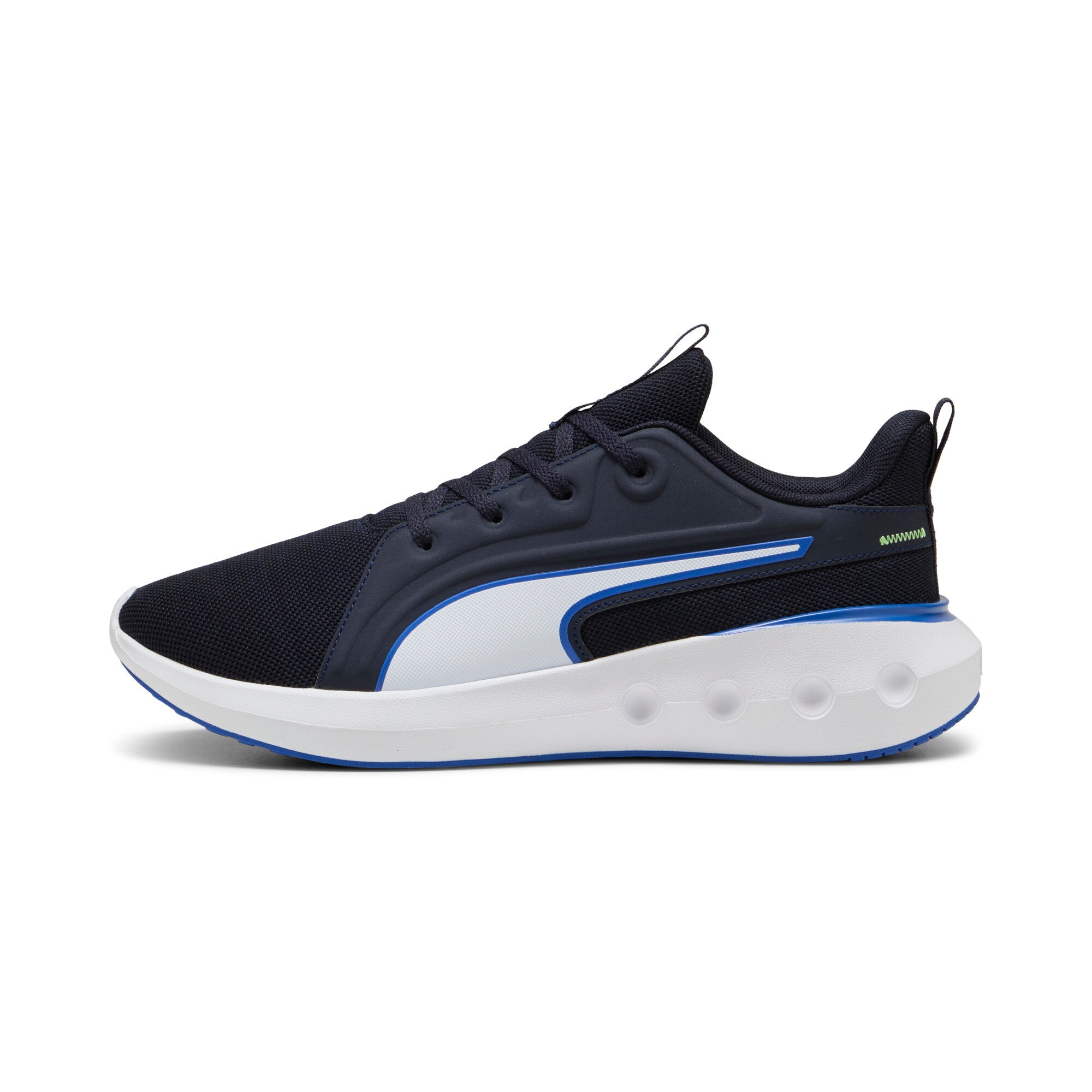 Puma SOFTRIDE carson knit running shoes in carson knit new navy and vivid blue - Side View 01