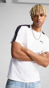 Puma T7 tee in white - Model Shot 01