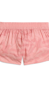 PUMA league 3" training shorts women in rosy outlook — back view