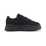 Puma mayze stack suede sneakers in black - Side View 03