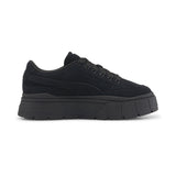 Puma mayze stack suede sneakers in black - Side View 03