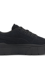 Puma mayze stack suede sneakers in black - Side View 03