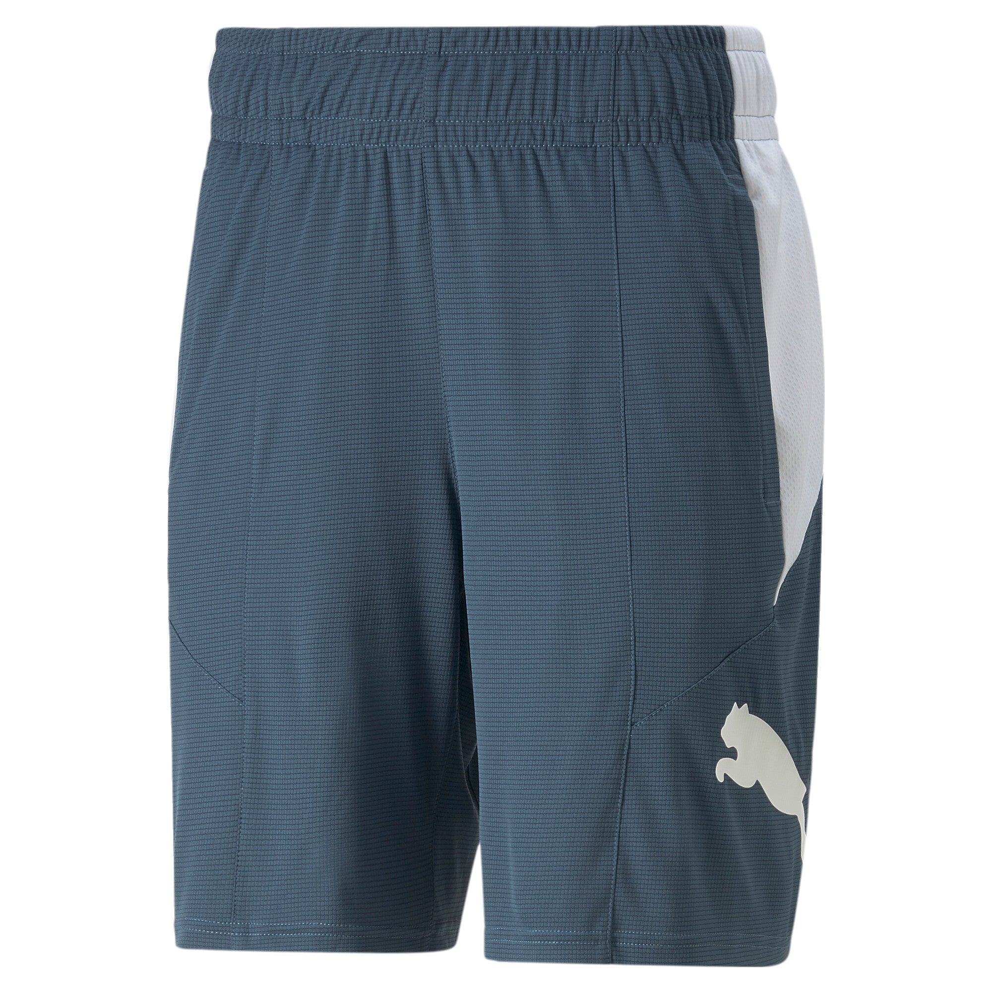 Puma training favourite cat knit 8" shorts in gray - Front View