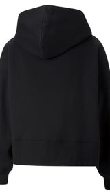 Puma classics full-zip hoodie in black - Back View