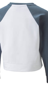 Puma modern sports crewneck sweatshirt in white - Back View