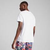 Puma sports legacy front graphic tee in white - Model Shot 02