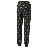 Puma brand love printed sweatpants in black - Back View