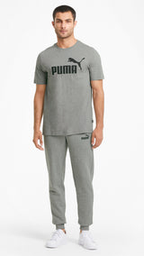 Puma essentials slim pants in black - Model Shot 03